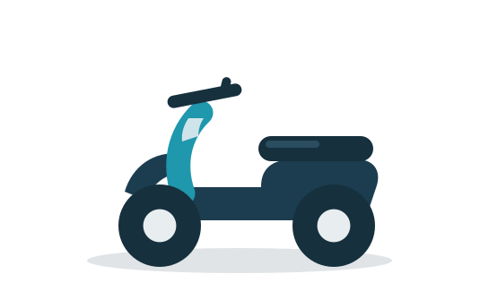 125cc class rental scooter in Zakynthos — illustration; the exact model is assigned at pick-up